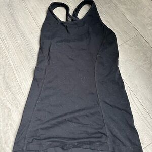 Black athletic tank top